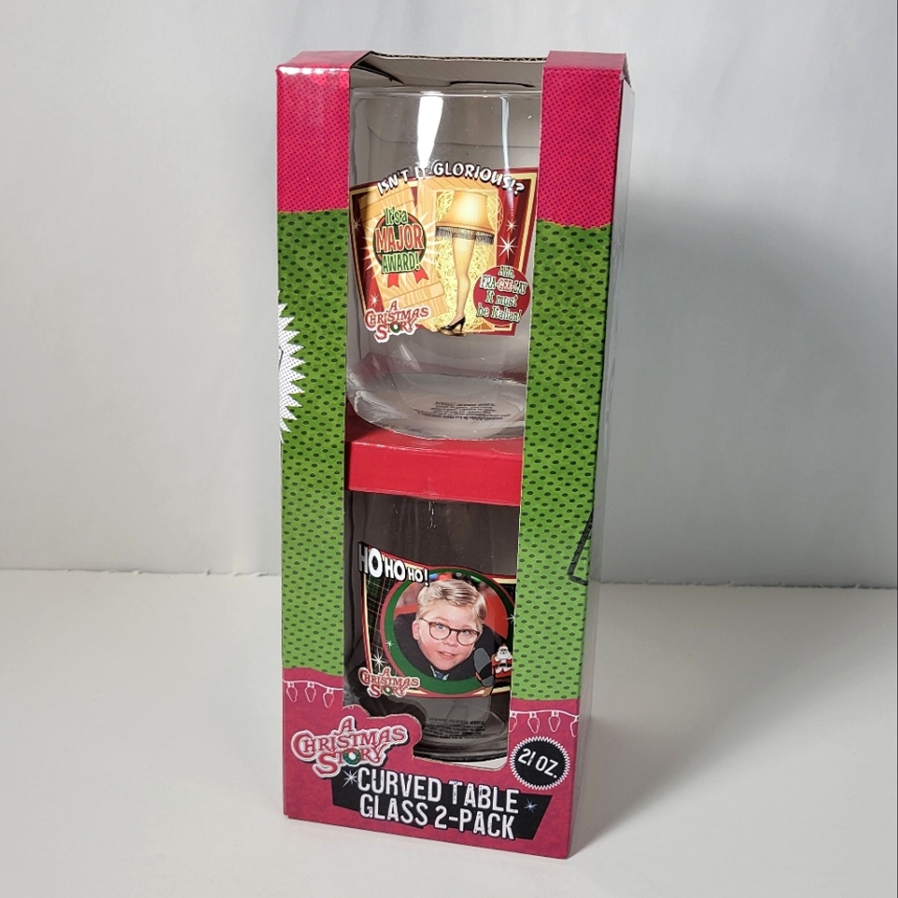 A Christmas Story collectible glasses set of 2 New